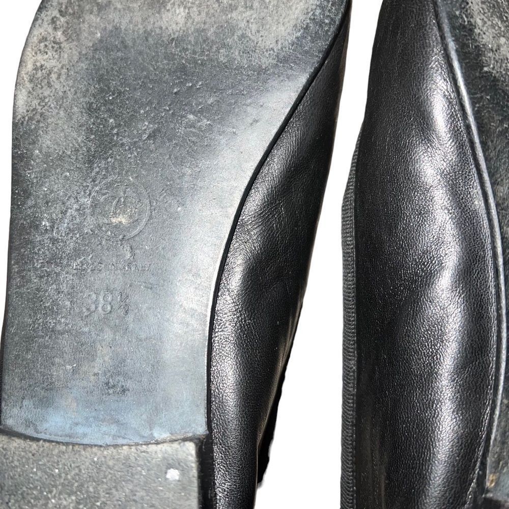 Chanel black leather ballerina flats. Size 38.5 Authentic. Nice. Gorgeous - Picture 10 of 10